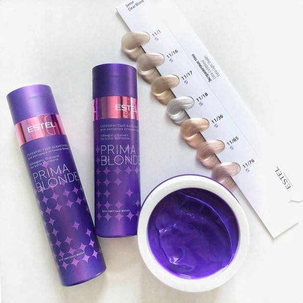 

Серебристый шампунь Estel Professional Prima Blonde для холодных оттенков блонд 250 мл