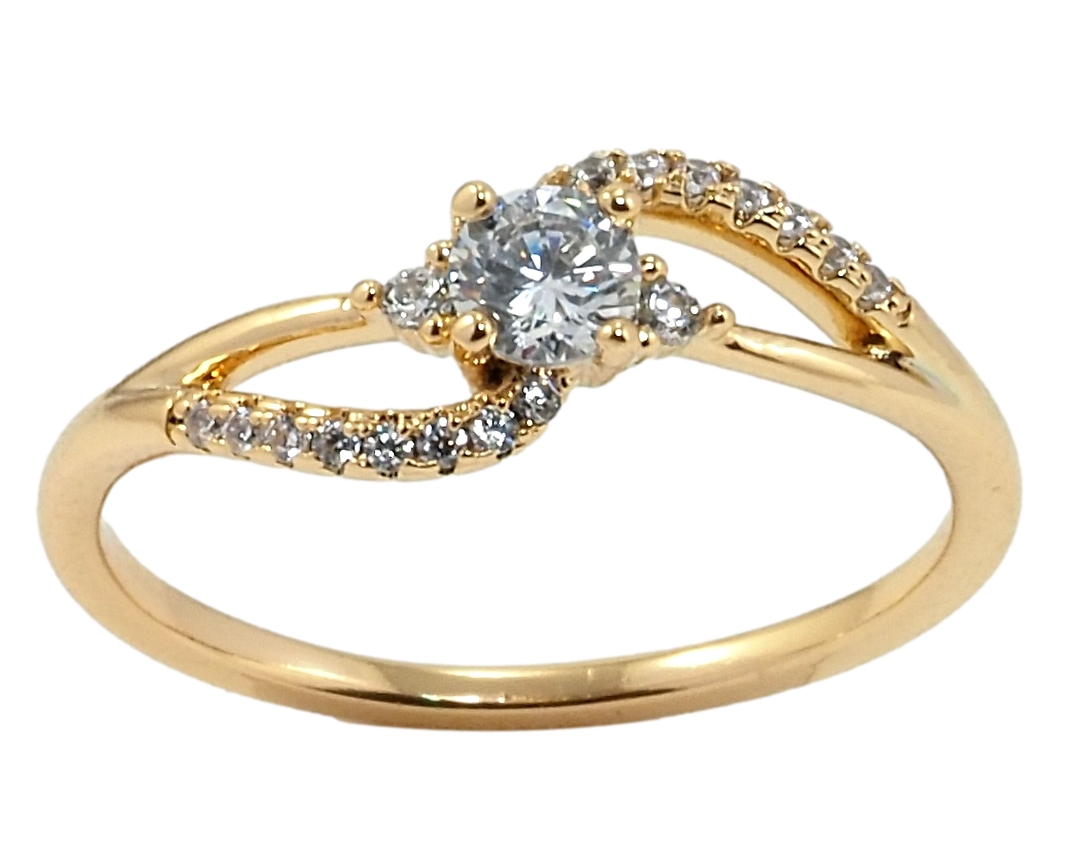 

Кольцо Xuping Позолота 18K "Изящность фианита" р.18.5,19.5,20