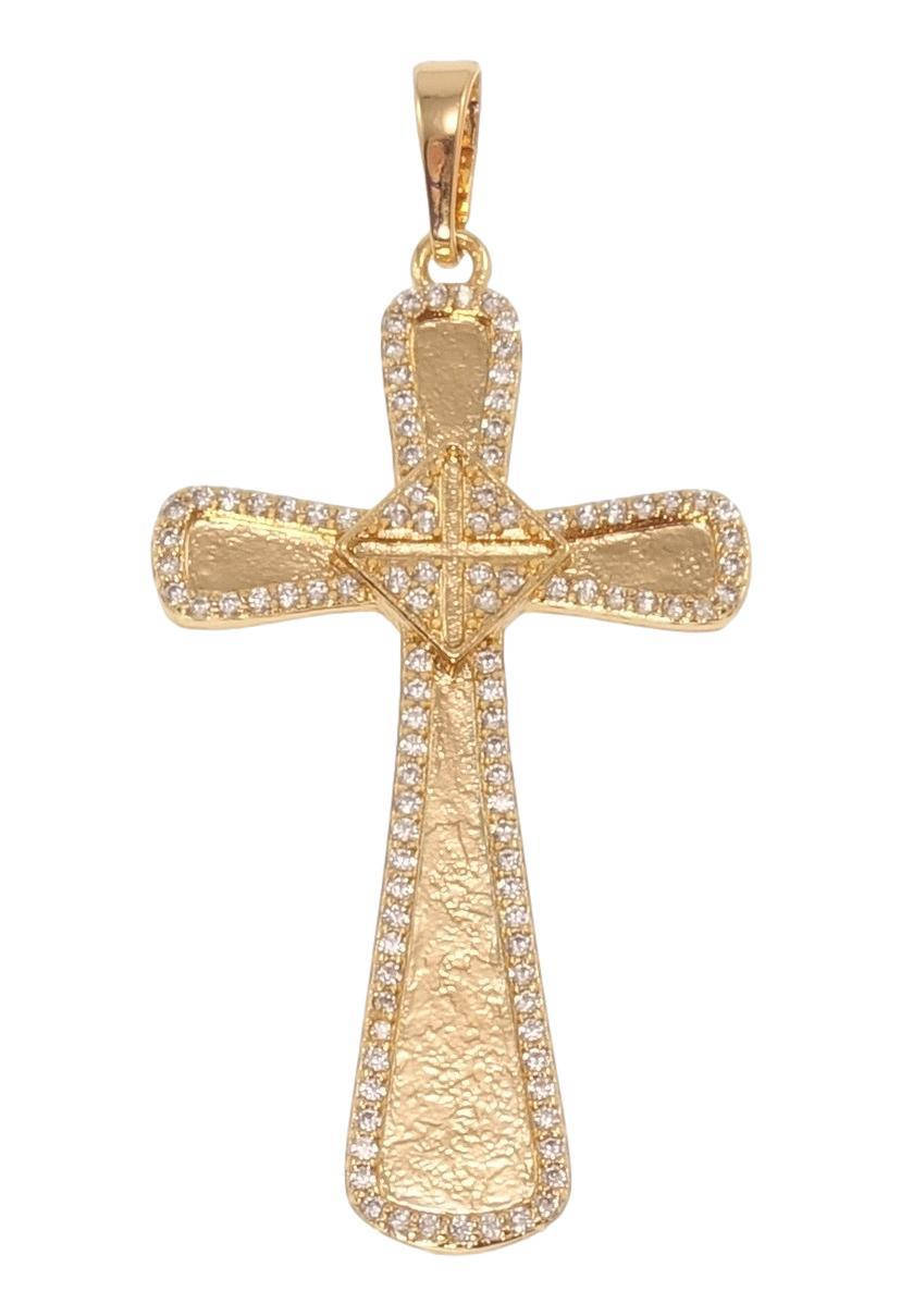 

Кулон Xuping Позолота 18K "Декоративный Крест с цирконием"