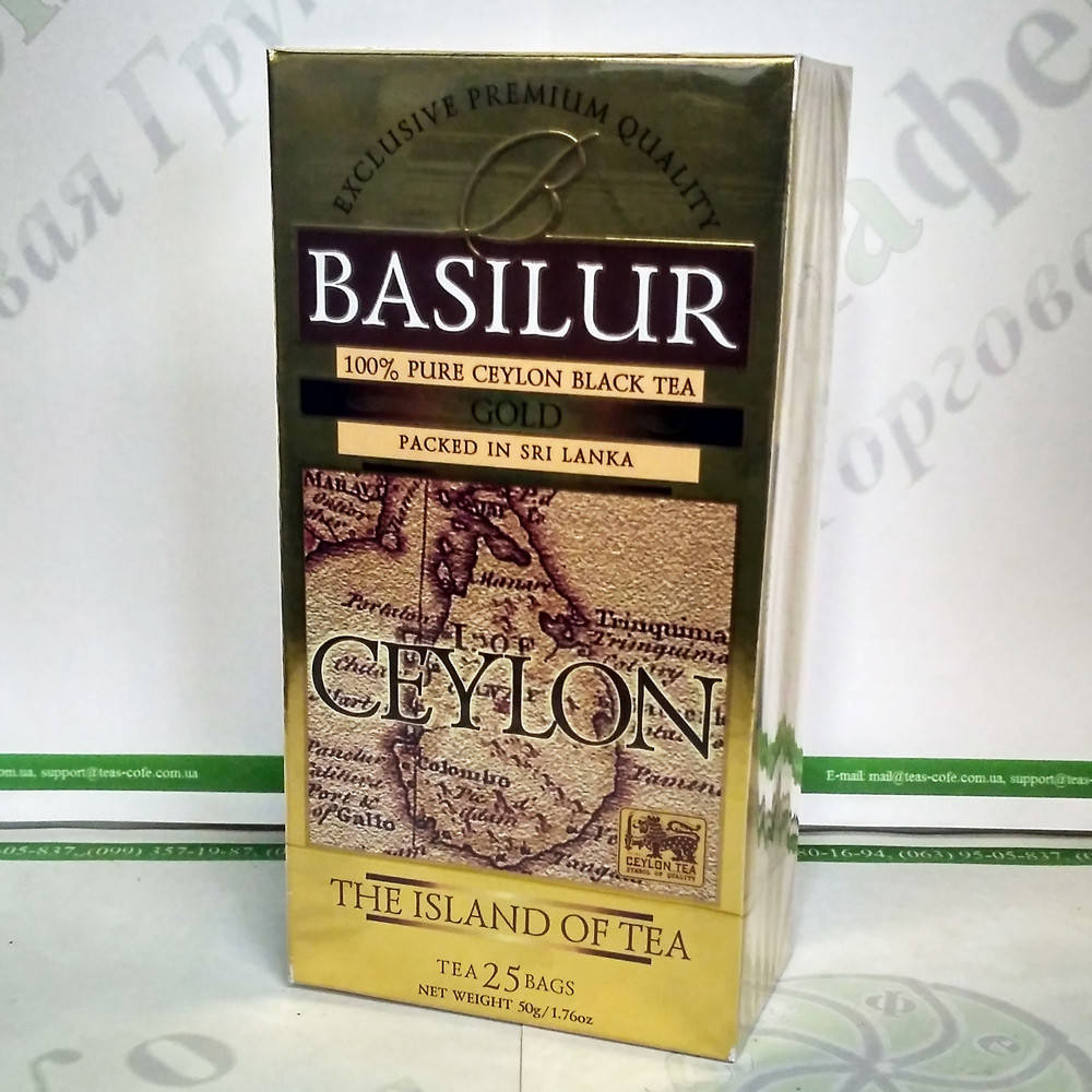 

Чай Basilur Золотой (Остров Цейлон) черн. 25*2г