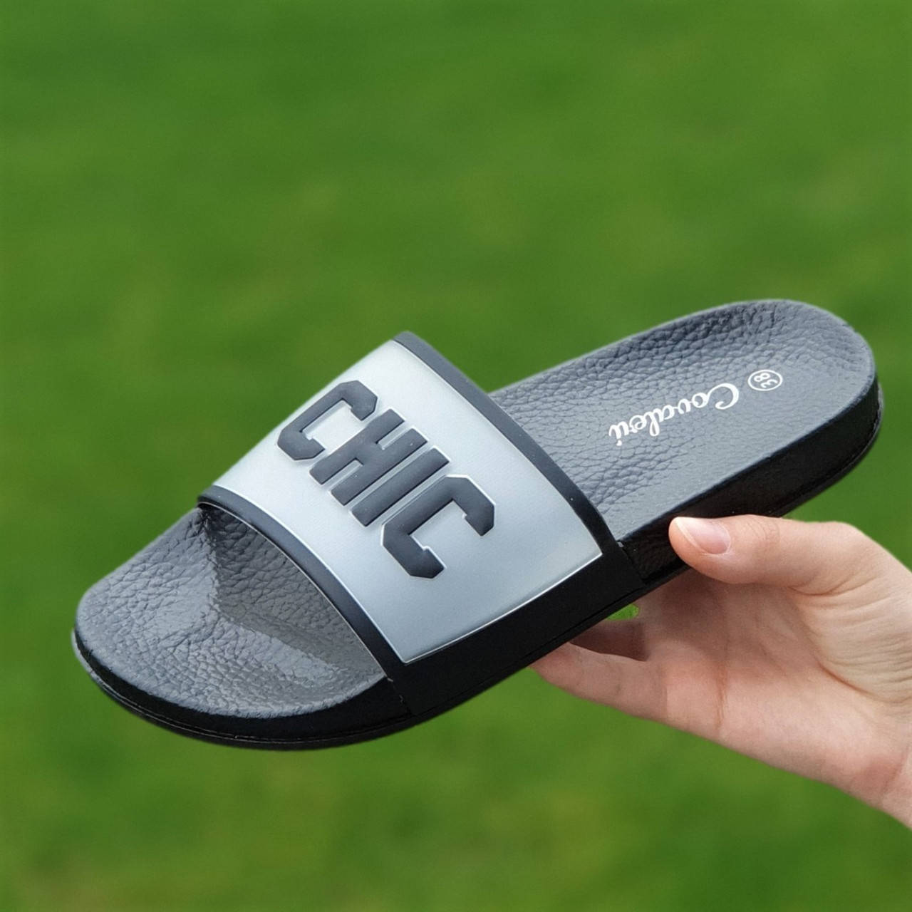 

Шлепанцы сланцы женские черные модные (Код: 1764)