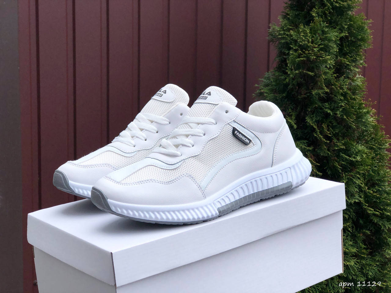 

Мужские кроссовки Stilli Fashion белые [40-45] р. (43-28.5см), Белый