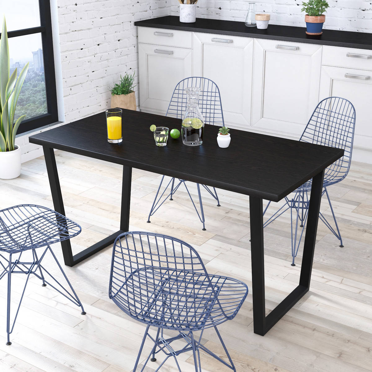 

Стол обеденный Трапеция Loft Design 137х70х76 см Венге Луизиана. Кухонный стол лофт из металла