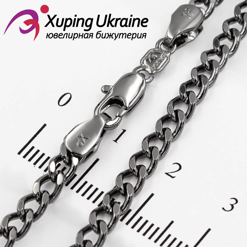 

Цепочка черный родиум "панцирное" 0,4/55 см