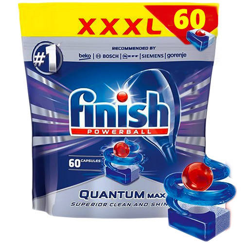 

Таблетки для посудомоечных машин Finish Quantum Max 60 шт