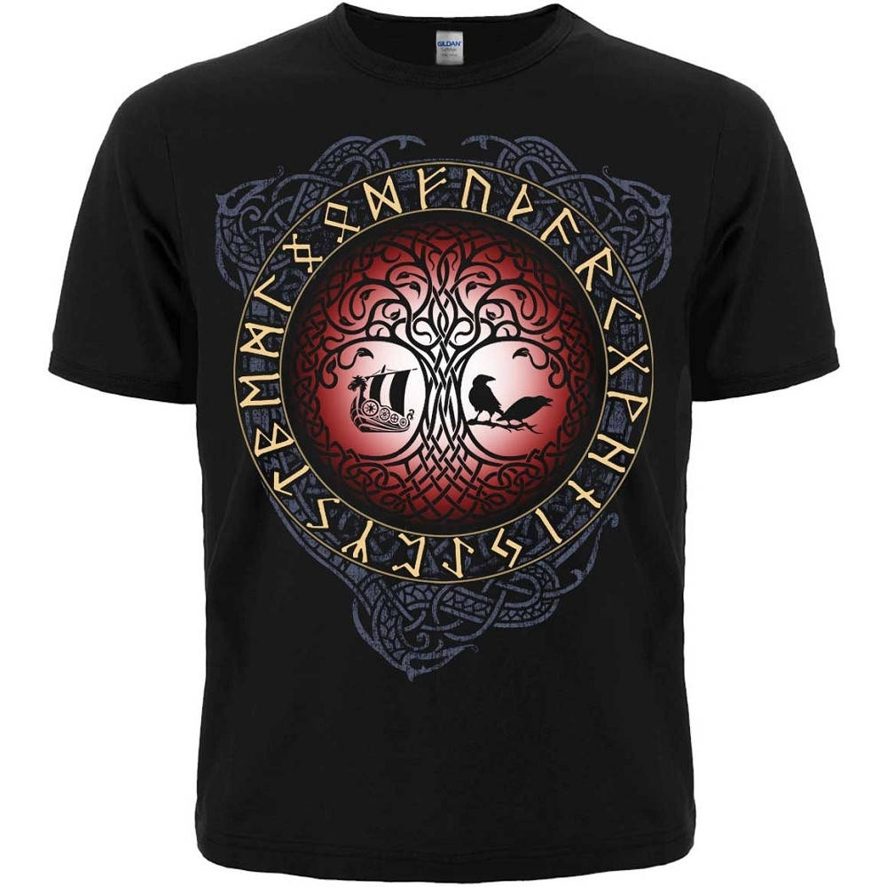 

Футболка Дерево Жизни (Рунический компас Вегвизир), Размер S