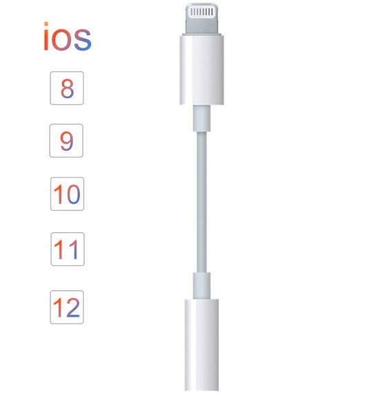 

Адаптер Lightning IOS 8, 9, 10, 11, 12 iPhone на 3.5 мм Переходник на Наушники Аудио Кабель