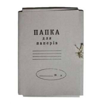 

Папка картонная на завязках, Белый