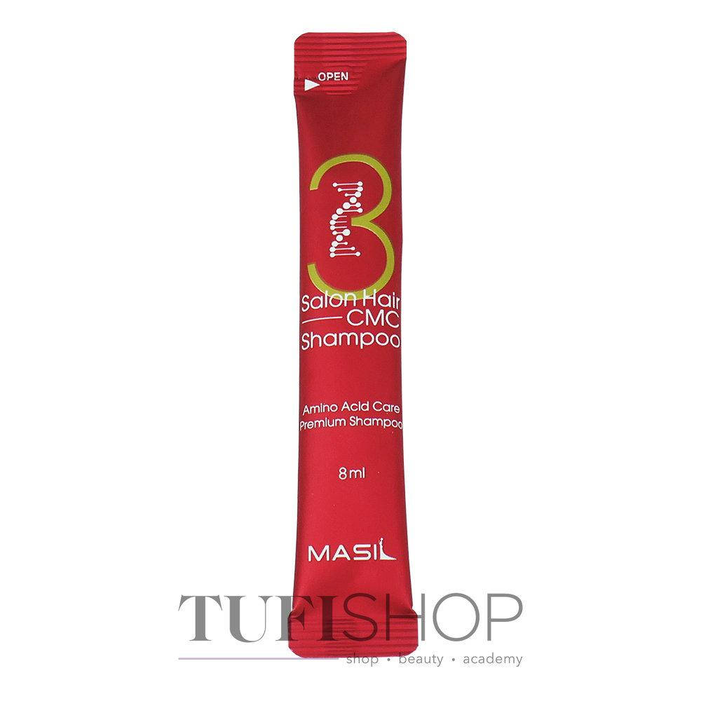 

Шампунь с аминокислотами Masil 3 Salon Hair Shampoo укрепляющий 8 мл