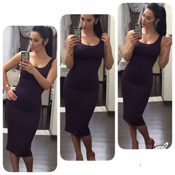 

Платье классика миди лето темно-синий