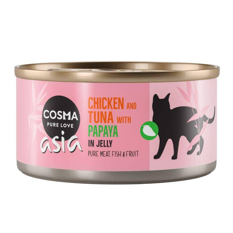 

Консервы для котов Cosma Asia курица,тунец и папайя в желе 170г