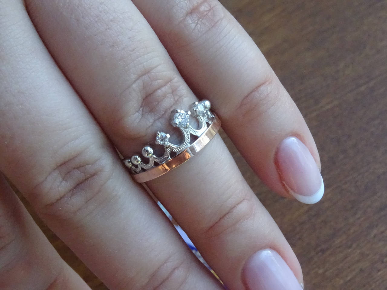 

Серебряное кольцо Корона серебро женское перстень
