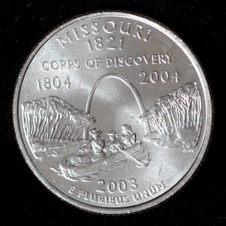 

Монета США 25 центов 2003 г. Миссури