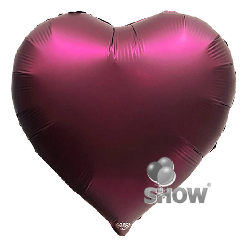 

Фольгированный шар сердце бордо (matte) 18" AS-100 ArtShow, Бордовый