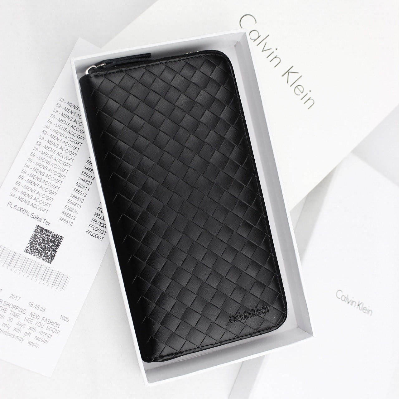 

Мужское кожане Портмоне Calvin Klein (Топ якість), Черный