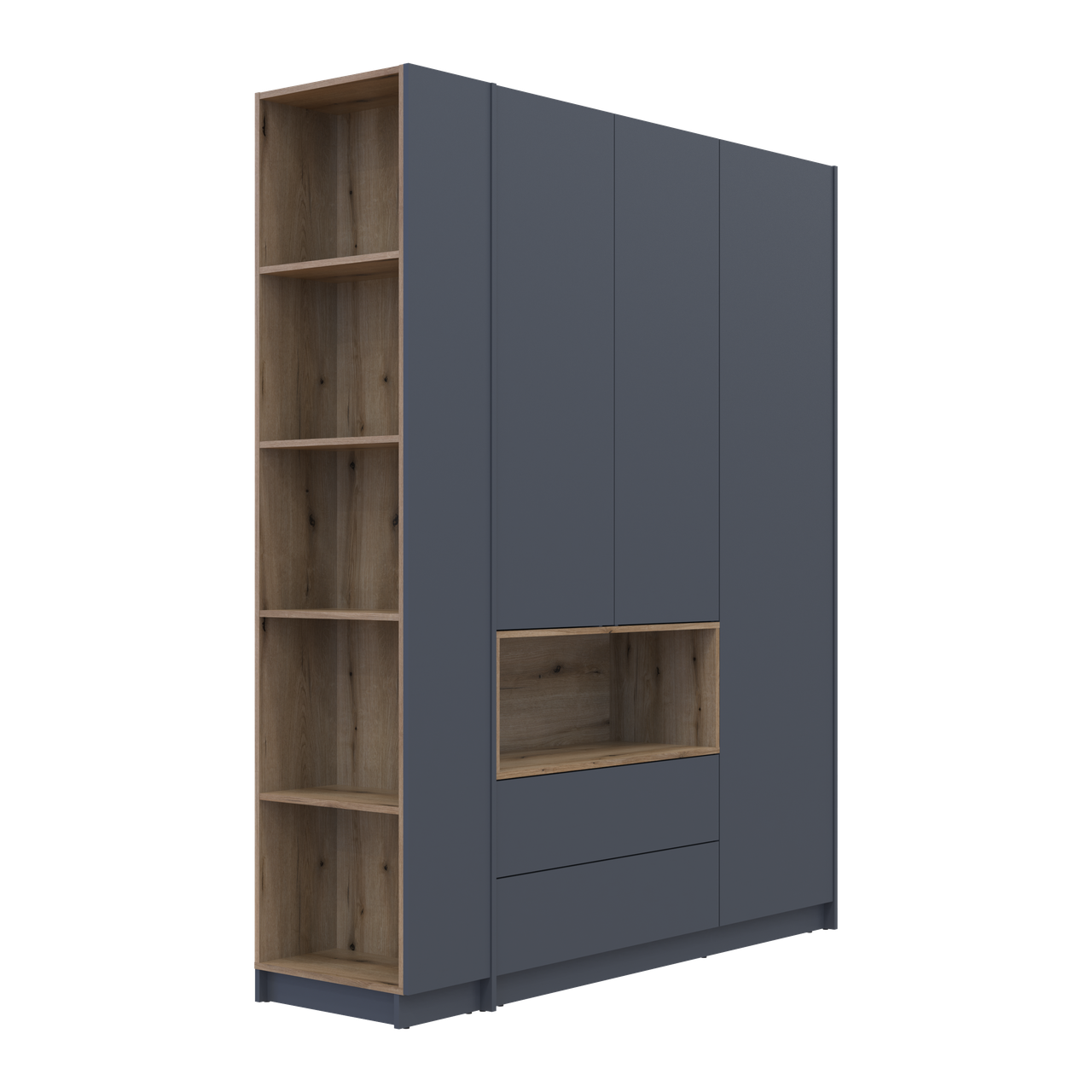 Етажерка до шаф Doros Дейл Графіт/Дуб Евок 52х28х220 (41516119) 6