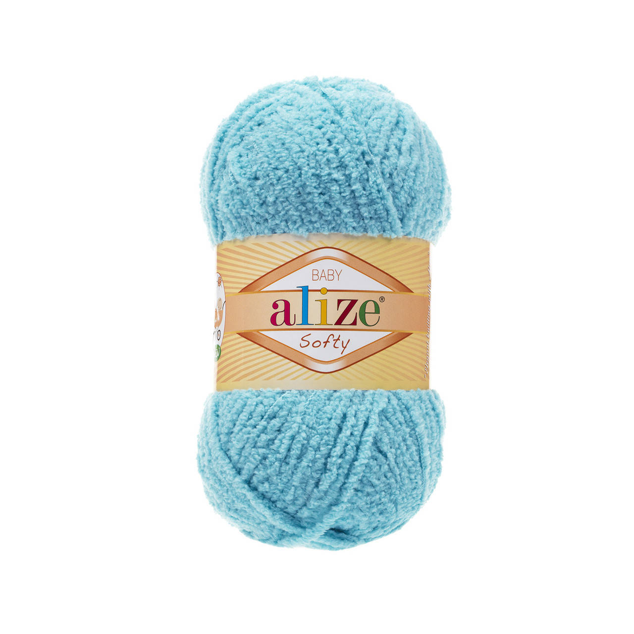 

Пряжа Alize Softy 128 светлая бирюза