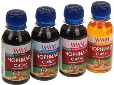 

Комплект чернил WWM Canon C45/BP, C45/C, C45/M, C45/Y, 100 мл (C45SET-4)