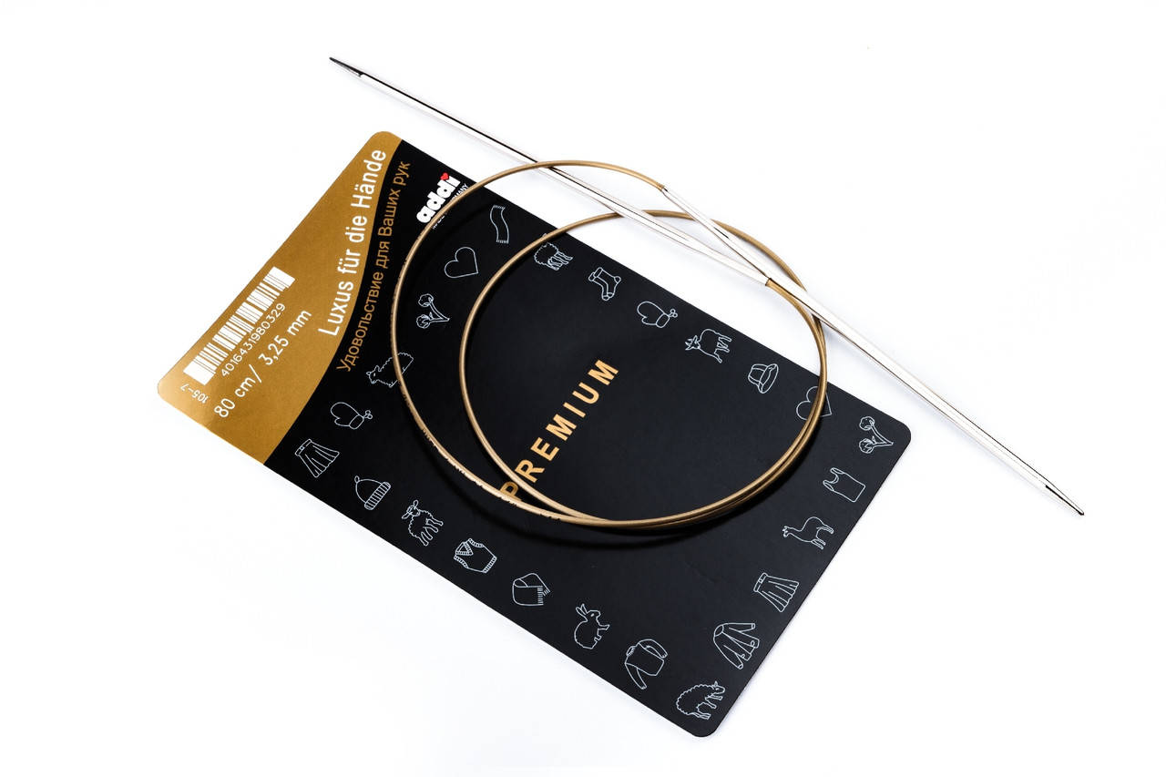 

Addi 105-7/80-3.25 Спицы круговые супергладкие, 80 см, 3.25 мм