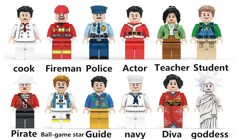 

Фигурки жители человечки профессии для лего lego