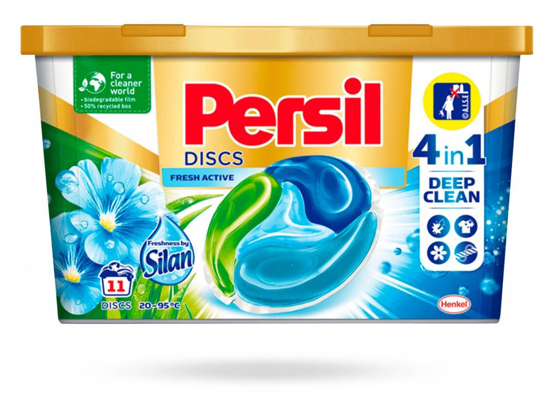 

Капсулы для стирки Persil Deep Clean Discs Fresh Active с ароматом Silan 11 шт