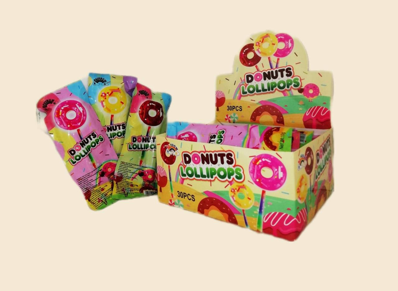 

Леденец на палочке ПОНЧИК / DONAT LOLLIPOPS 30шт.