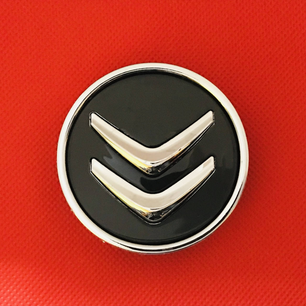 

Колпачки заглушки на литые диски в диски Citroen Ситроен (59/56/9) черные/хром