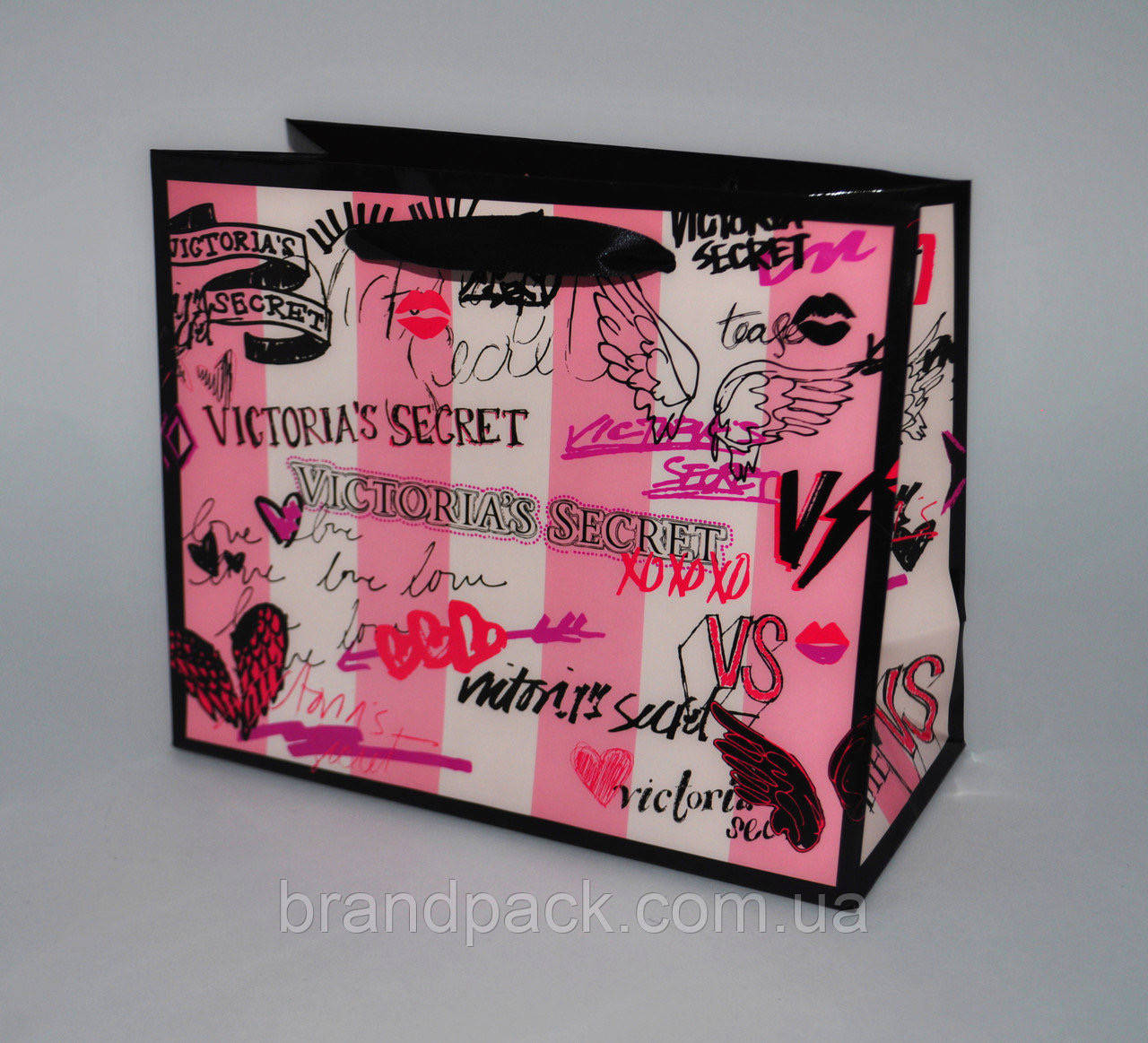 

Бумажный пакет Victorias's Secret Граффити S, Черный