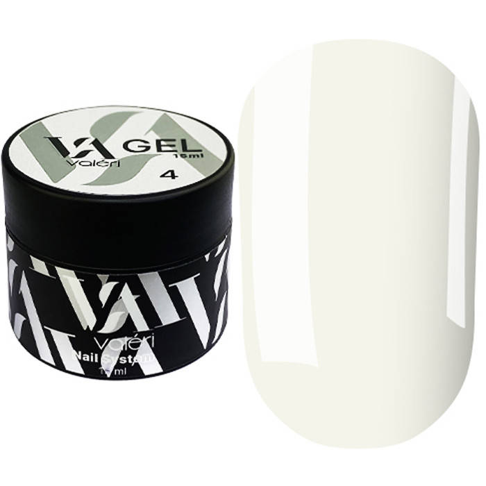 

Гель для наращивания Valeri Builder Gel Milk №4, 15 мл, Белый