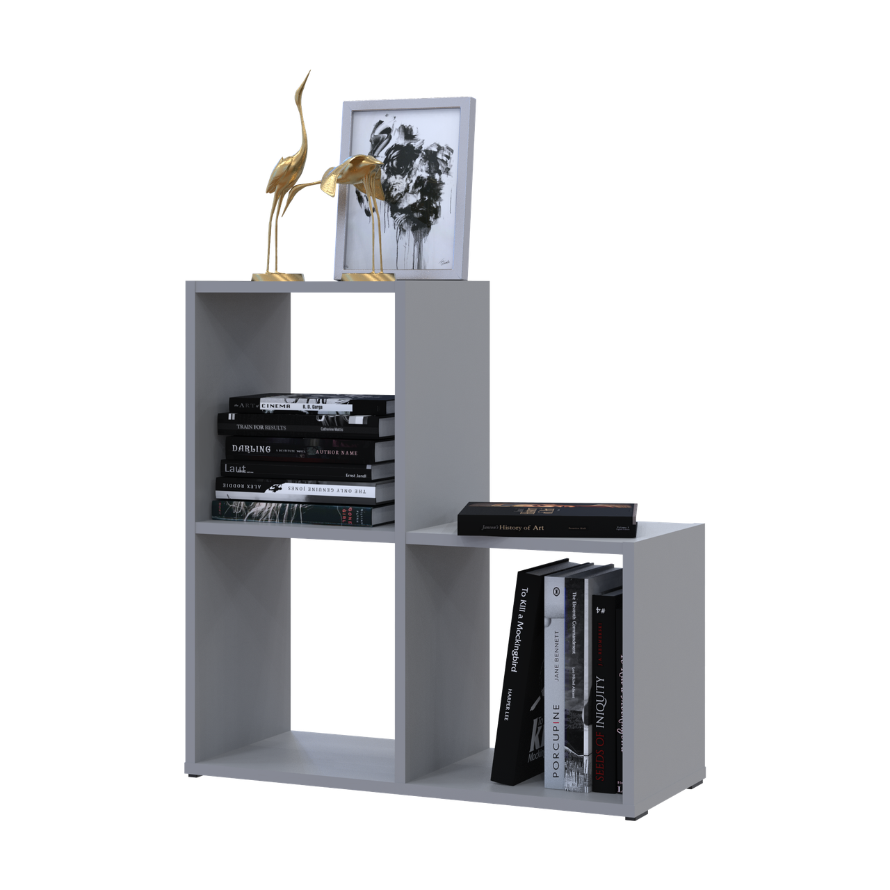 Стелаж Doros Степ 2х2 Сірий відкритий 69х28.8х71.4 (41516177)