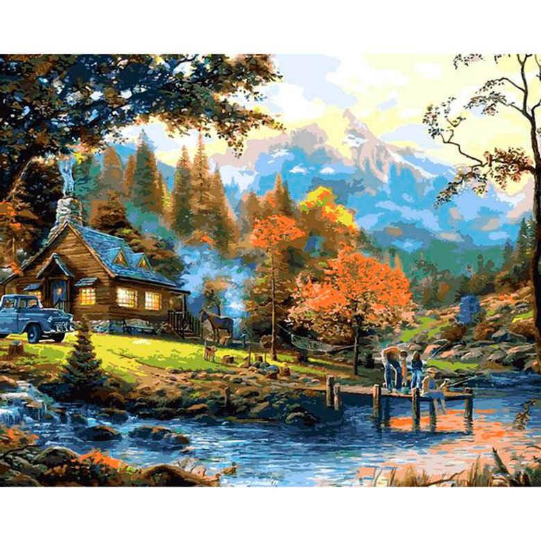 

Картина раскраска по номерам на холсте 40*50см Babylon VP1353 Загородная жизнь