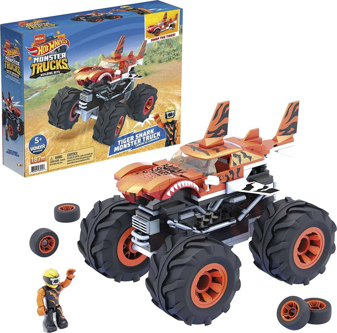 

Машина Хот Вилс Тигровая Акула Конструктор Монстр Трак Hot Wheels Mega Construx Tiger Shark Mattel GVM26