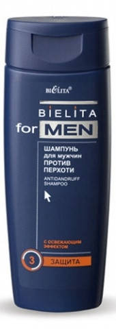 

ШАМПУНЬ ПРОТИВ ПЕРХОТИ с освежающим эффектом для мужчин BIELITA for MEN