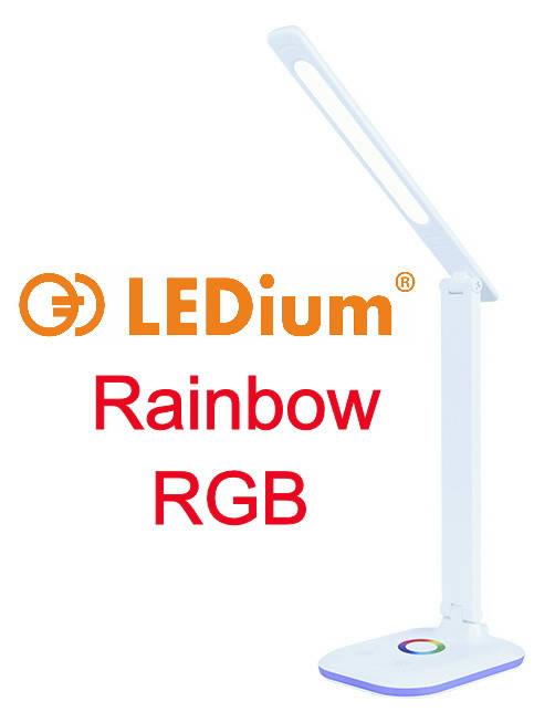 

Настольная лампа светодиодная с RGB ночником Белая, Белый