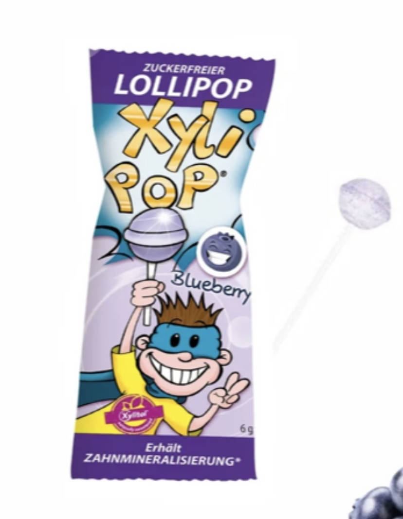 

Леденец с ксилитом miradent XyliPOP (черника), 1 шт