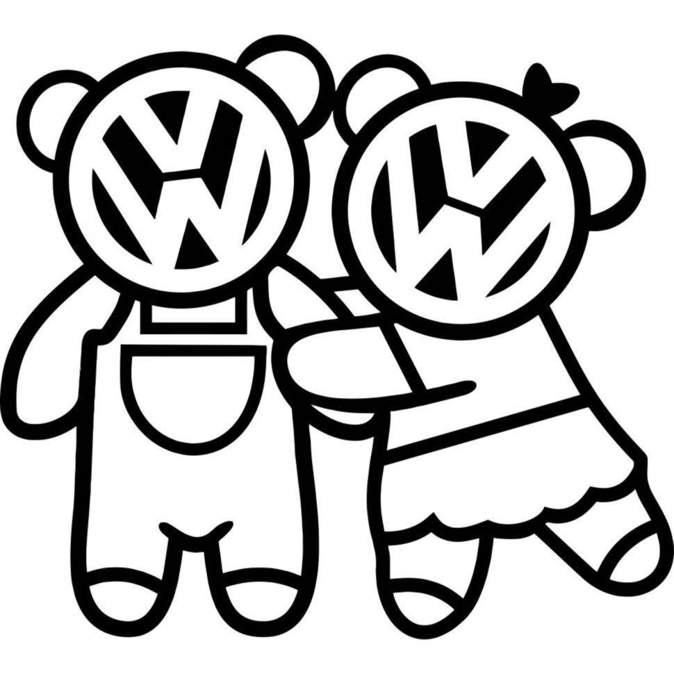 

Виниловая наклейка на автомобиль - Volkswagen Twins on Board / Двойня в Машине