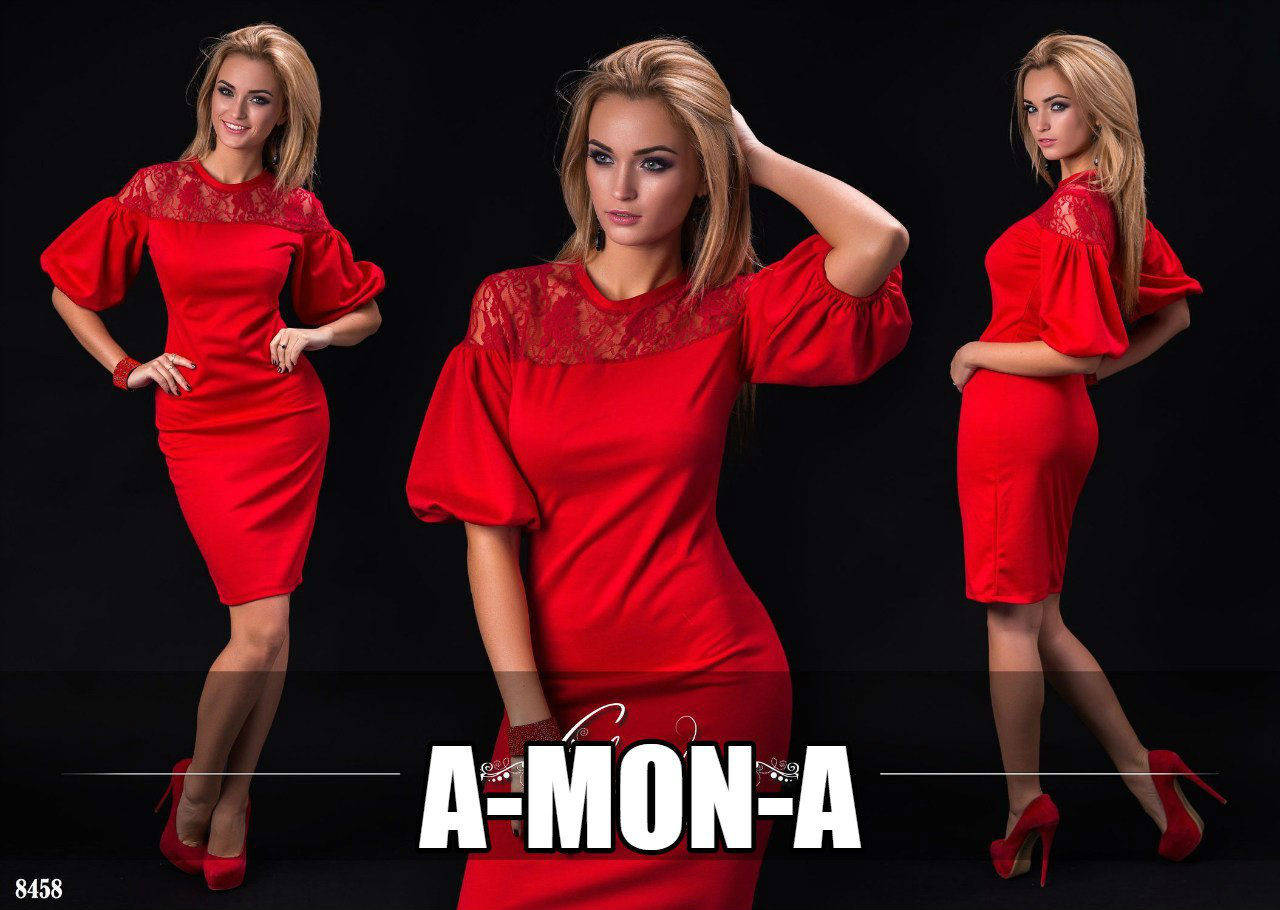 

Вечернее платье с вставкой из гипюра