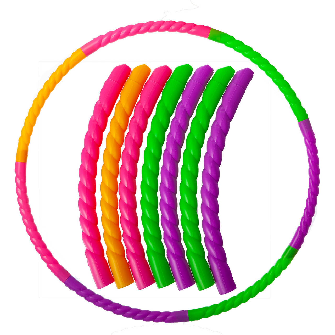 

Hula Hoop обруч складной Хула Хуп FI-154164 (8 секций)