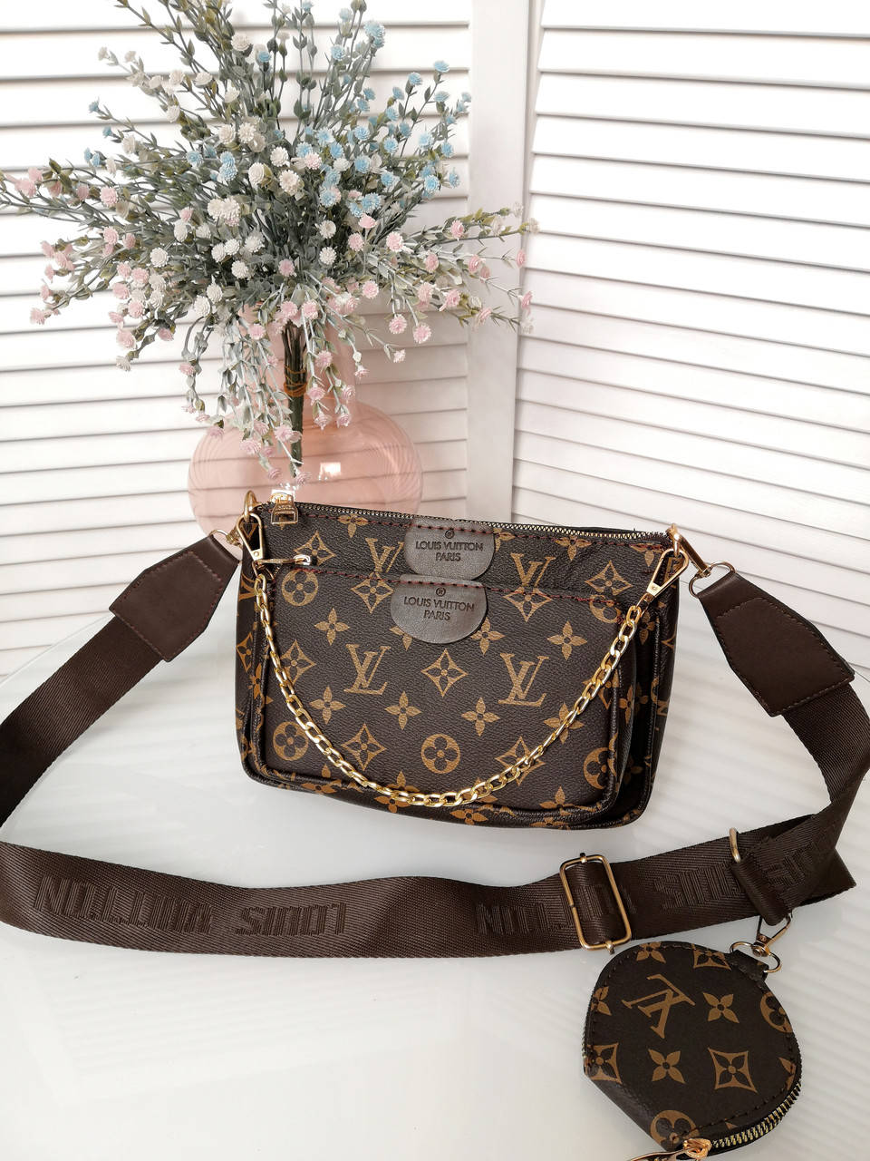 

Сумка женская в стиле Луи Витон / Louis Vuitton 3 в 1, Коричневый