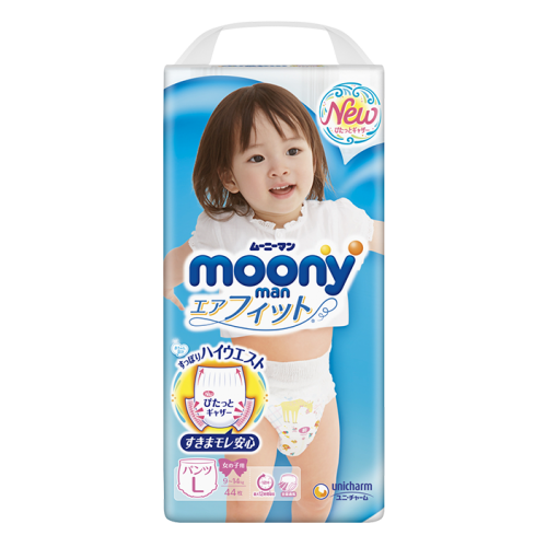 

Moony подгузники – трусики Air Fit L (9-14) кг, 44 шт. для девочки (mp014)