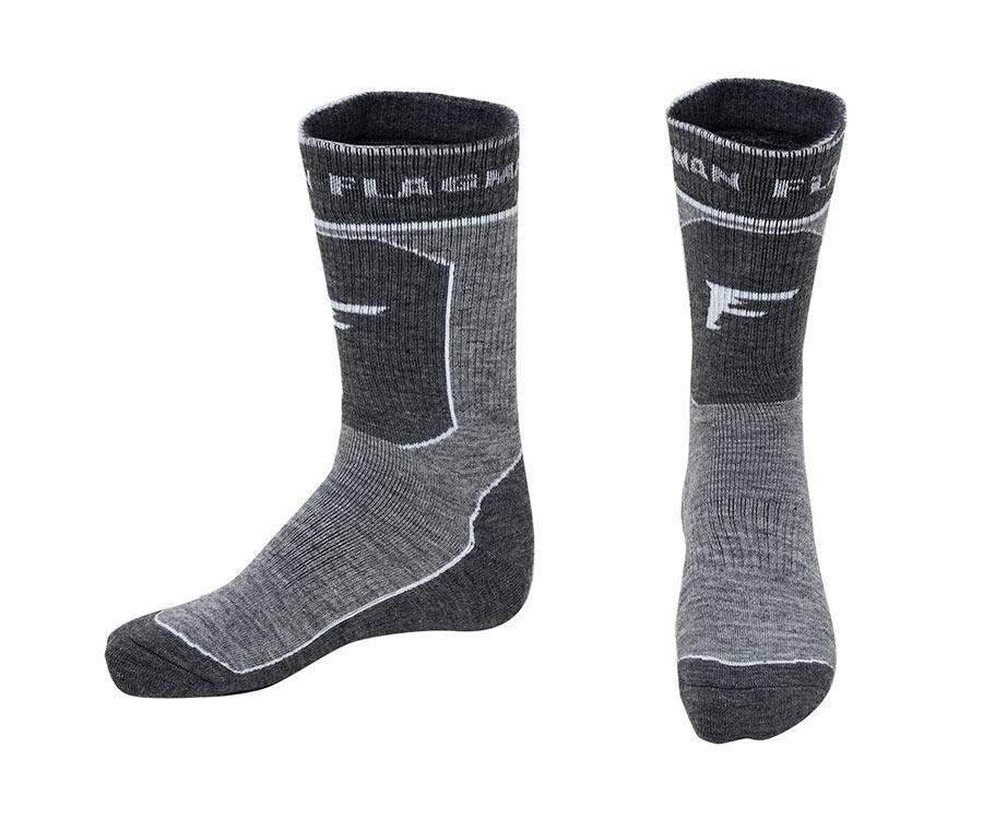 

Носки термотреккинговые Flagman Extra Heat Merino Wool Higth Grey 42-43 M