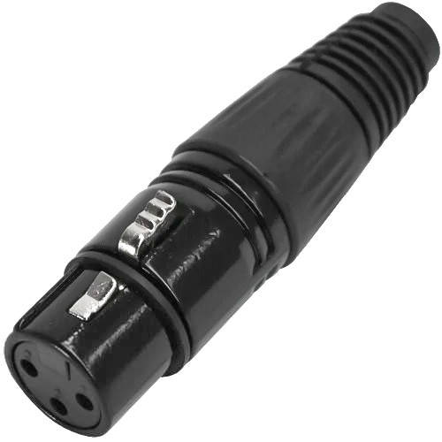 

Гнездо CANON (XLR), 3pin, под шнур, корпус металлический, чёрное (Тип2)