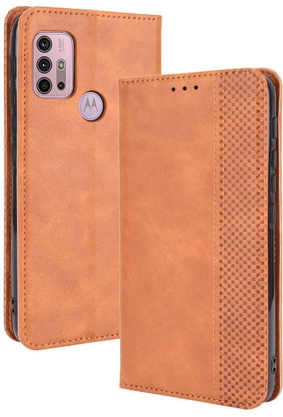 

Чехол книжка RetroLine Motorola G20 (Моторола Мото Г20), Коричневый