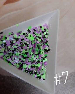 

Конфетти для дизайна ногтей №7, Разные цвета