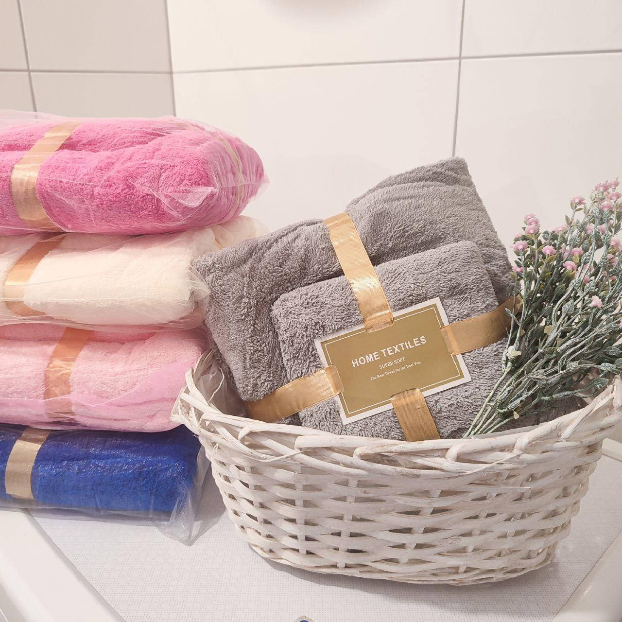 

Комплект полотенец Однотонные, Разные цвета