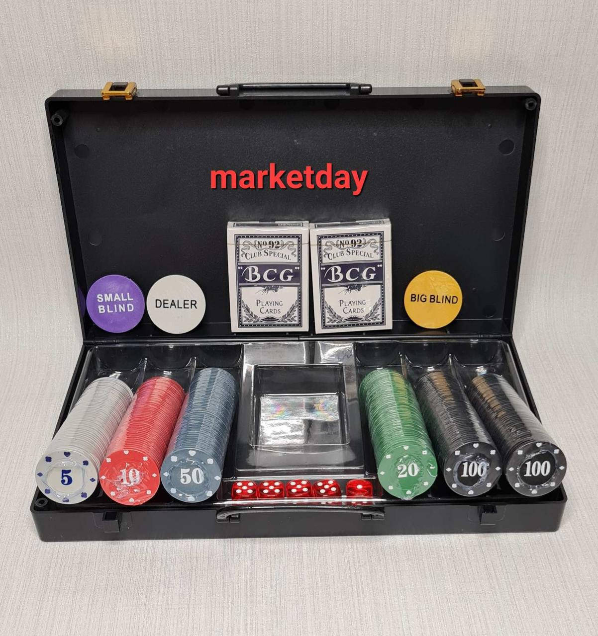 

Poker. набор для покера, в пластиковом кейсе 300 шт. с наминалом