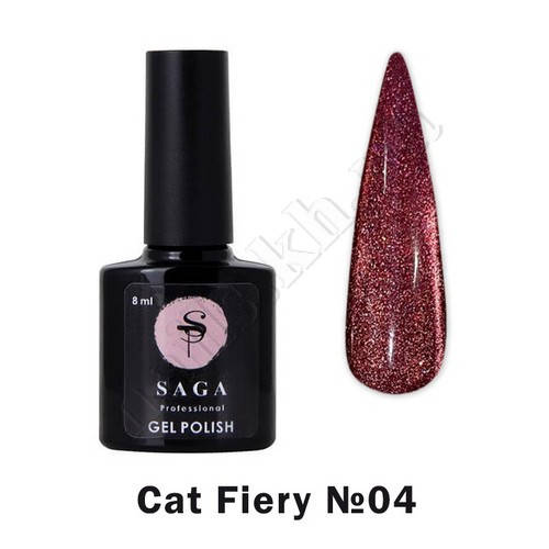 

SAGA Гель-лак светоотражающая кошка Cat Fiery №04, 8 мл