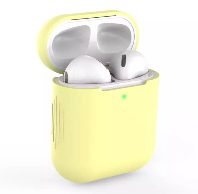 

Силиконовый чехол для наушников Apple Airpods Light Yellow, Желтый
