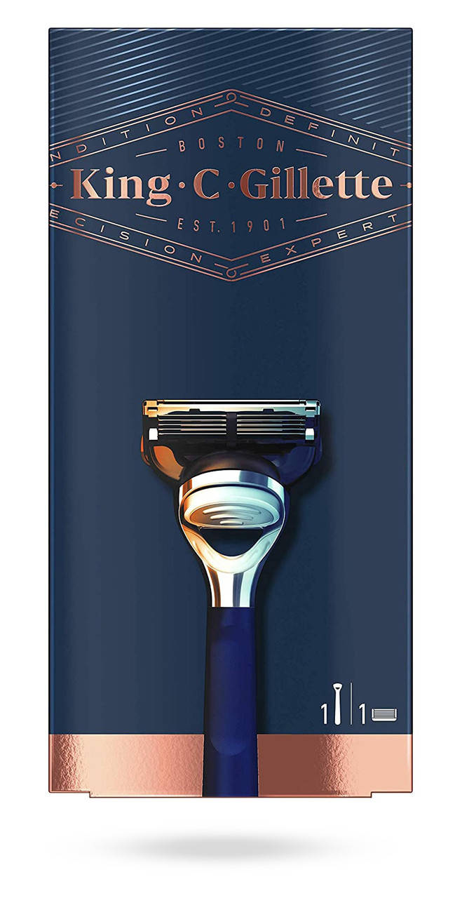 

Станок для бритья мужской King C. Gillette с 1 сменным картриджем