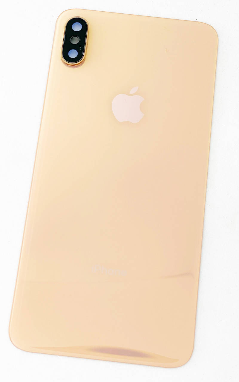 

Задняя крышка для iPhone XS Max, золотистая, оригинал, со стеклом камеры, Золотистый
